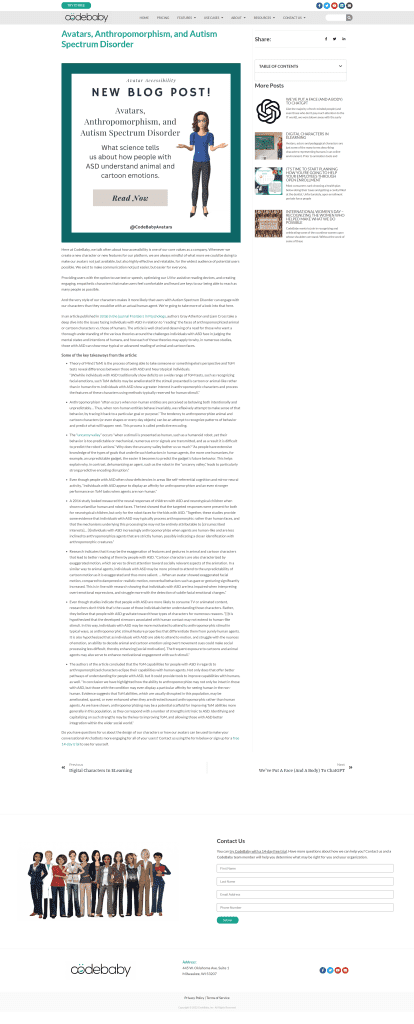Blog Article Template Page Codebaby tech startup website design web development